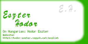 eszter hodor business card